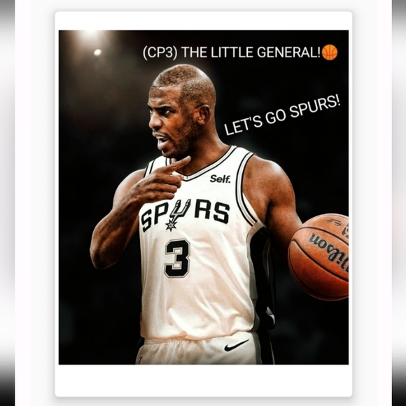 CHRIS PAUL LET'S GO SPURS! GENERAL 8.5x11 SELF-CREATED WALL/LOCKER GLOSSY POSTER - Picture 4 of 4